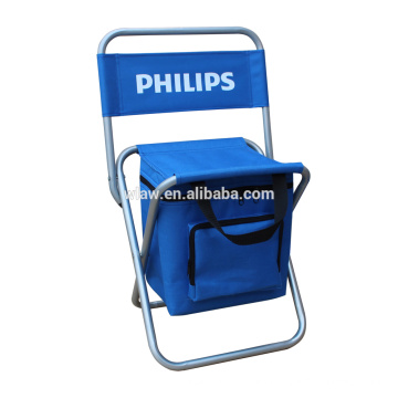 Asiento plegable silla taburete césped al aire libre portátil silla pesquera con coolerbag